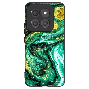 Picasee crna silikonska maskica za Xiaomi 14 Pro - Green Gold