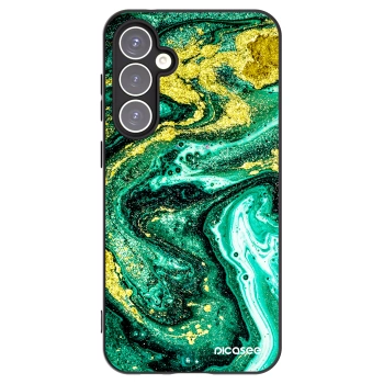 Picasee crna silikonska maskica za Samsung Galaxy S23 FE S711B - Green Gold
