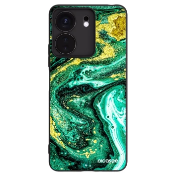 Picasee crna silikonska maskica za Xiaomi Redmi 13C 4G - Green Gold