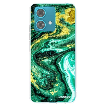 Picasee silikonska prozirna maskica za Motorola Edge 40 Neo - Green Gold