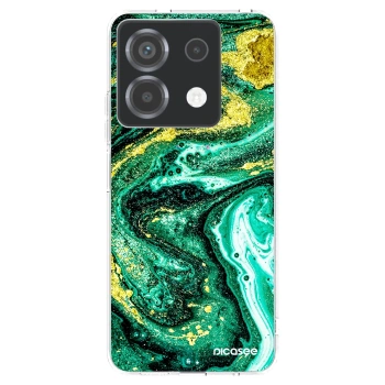 Picasee silikonska prozirna maskica za Xiaomi Poco X6 - Green Gold