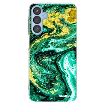 Picasee silikonska prozirna maskica za Samsung Galaxy A15 A156B 5G - Green Gold