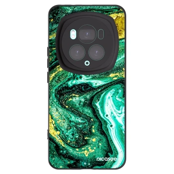 Picasee crna silikonska maskica za Honor Magic6 Pro - Green Gold