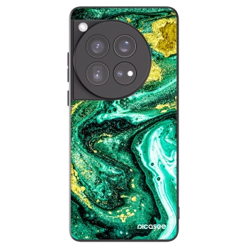 Picasee crna silikonska maskica za OnePlus 12 5G - Green Gold