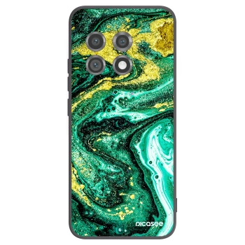 Picasee crna silikonska maskica za OnePlus 11 5G - Green Gold