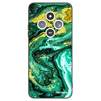 Picasee crna silikonska maskica za Xiaomi Redmi 14C - Green Gold