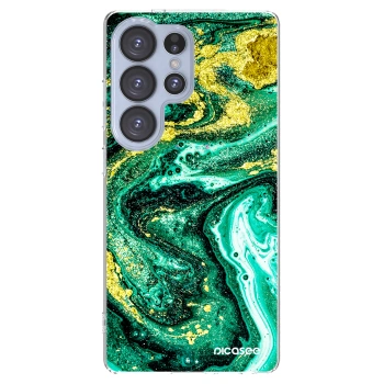 Picasee silikonska prozirna maskica za Samsung Galaxy S25 Ultra 5G - Green Gold