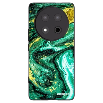Picasee crna silikonska maskica za Honor Magic7 Lite 5G - Green Gold