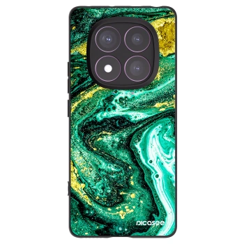 Picasee crna silikonska maskica za Xiaomi Redmi Note 14 Pro 4G - Green Gold