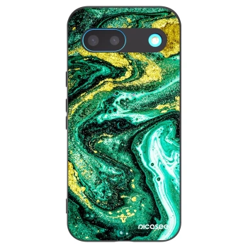 Picasee crna silikonska maskica za Google Pixel 8 - Green Gold