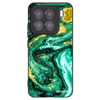 Picasee crna silikonska maskica za Xiaomi 15 - Green Gold