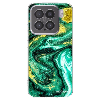 Picasee silikonska prozirna maskica za Xiaomi 15 - Green Gold