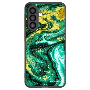 Picasee crna silikonska maskica za Samsung Galaxy A26 5G A266B - Green Gold