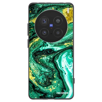 Picasee crna silikonska maskica za Vivo X200 Pro - Green Gold