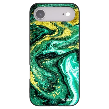 Picasee crna silikonska maskica za Apple iPhone Air - Green Gold