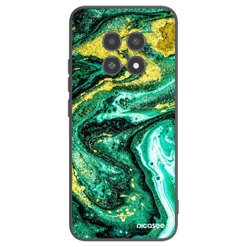 Picasee crna silikonska maskica za Realme 12X - Green Gold