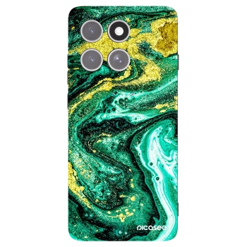 Picasee crna silikonska maskica za Motorola Edge 60 Pro - Green Gold