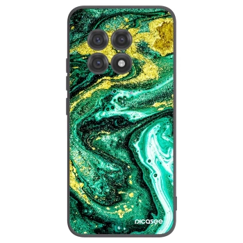 Picasee crna silikonska maskica za OnePlus 13R 5G - Green Gold