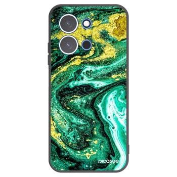 Picasee crna silikonska maskica za Xiaomi Redmi 15C 4G - Green Gold
