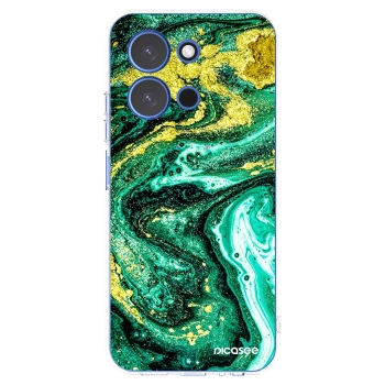 Picasee silikonska prozirna maskica za Xiaomi Redmi 15C 4G - Green Gold