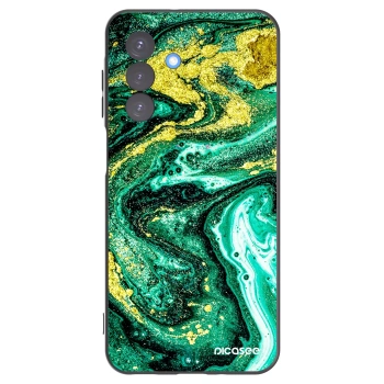 Picasee crna silikonska maskica za Samsung Galaxy A17 5G - Green Gold