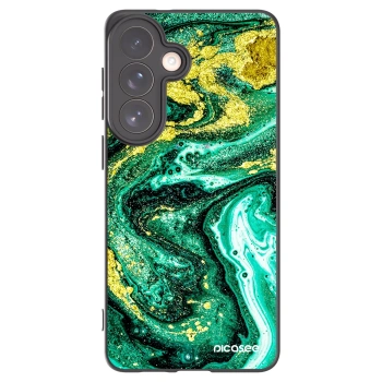 Picasee crna silikonska maskica za Samsung Galaxy S26+ - Green Gold