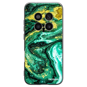 Picasee crna silikonska maskica za Honor Magic8 Pro 5G - Green Gold