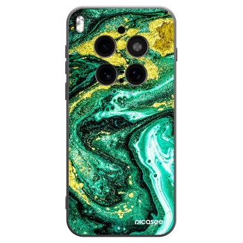 Picasee crna silikonska maskica za Vivo X300 Pro - Green Gold