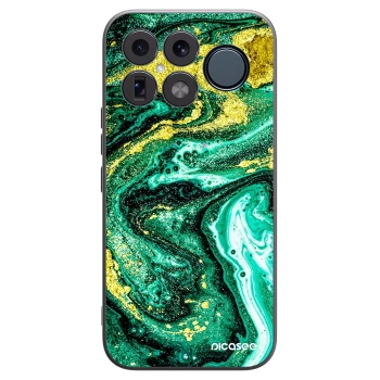 Picasee crna silikonska maskica za Xiaomi Poco F8 Ultra - Green Gold
