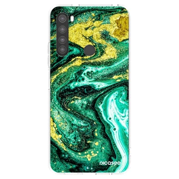 Picasee silikonska prozirna maskica za Xiaomi Redmi Note 8 - Green Gold