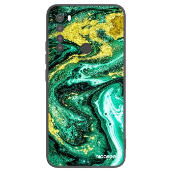 Picasee crna silikonska maskica za Xiaomi Redmi Note 8 - Green Gold