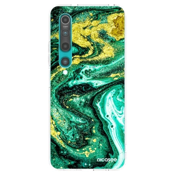 Picasee silikonska prozirna maskica za Xiaomi Mi 10 - Green Gold