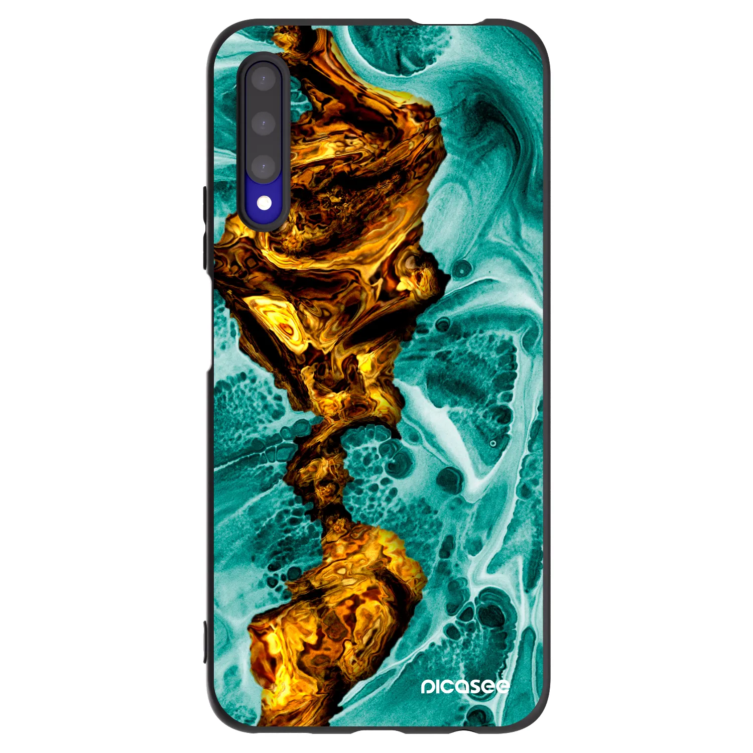 Picasee crna silikonska maskica za Honor 9X Pro - Goldsky