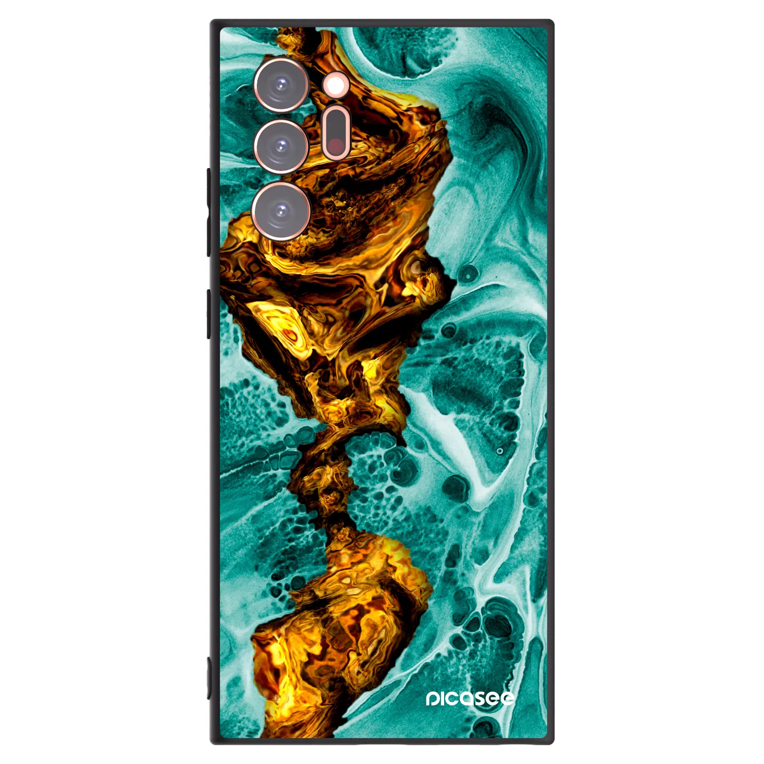 Picasee crna silikonska maskica za Samsung Galaxy Note 20 Ultra - Goldsky