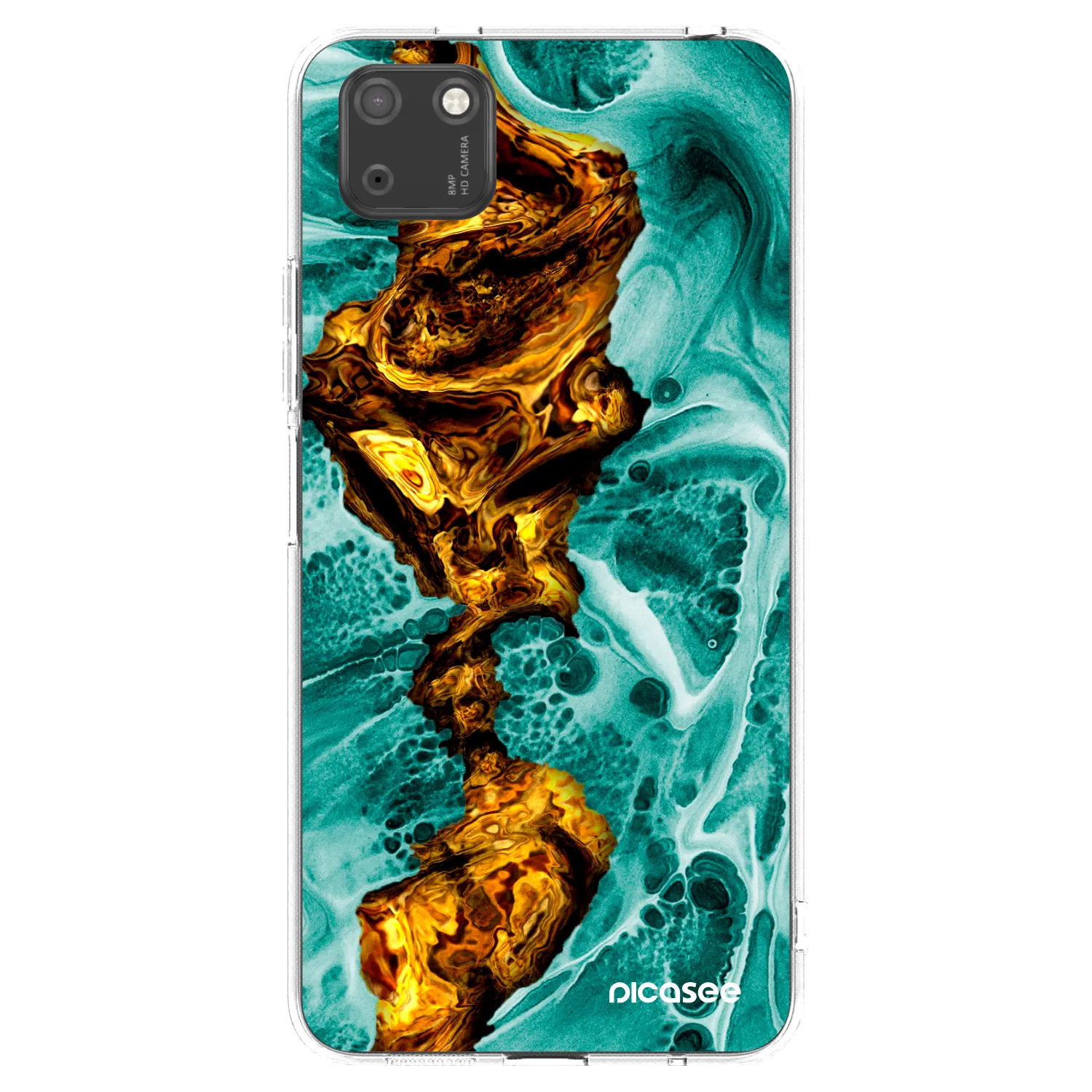 Picasee silikonska prozirna maskica za Huawei Y5P - Goldsky