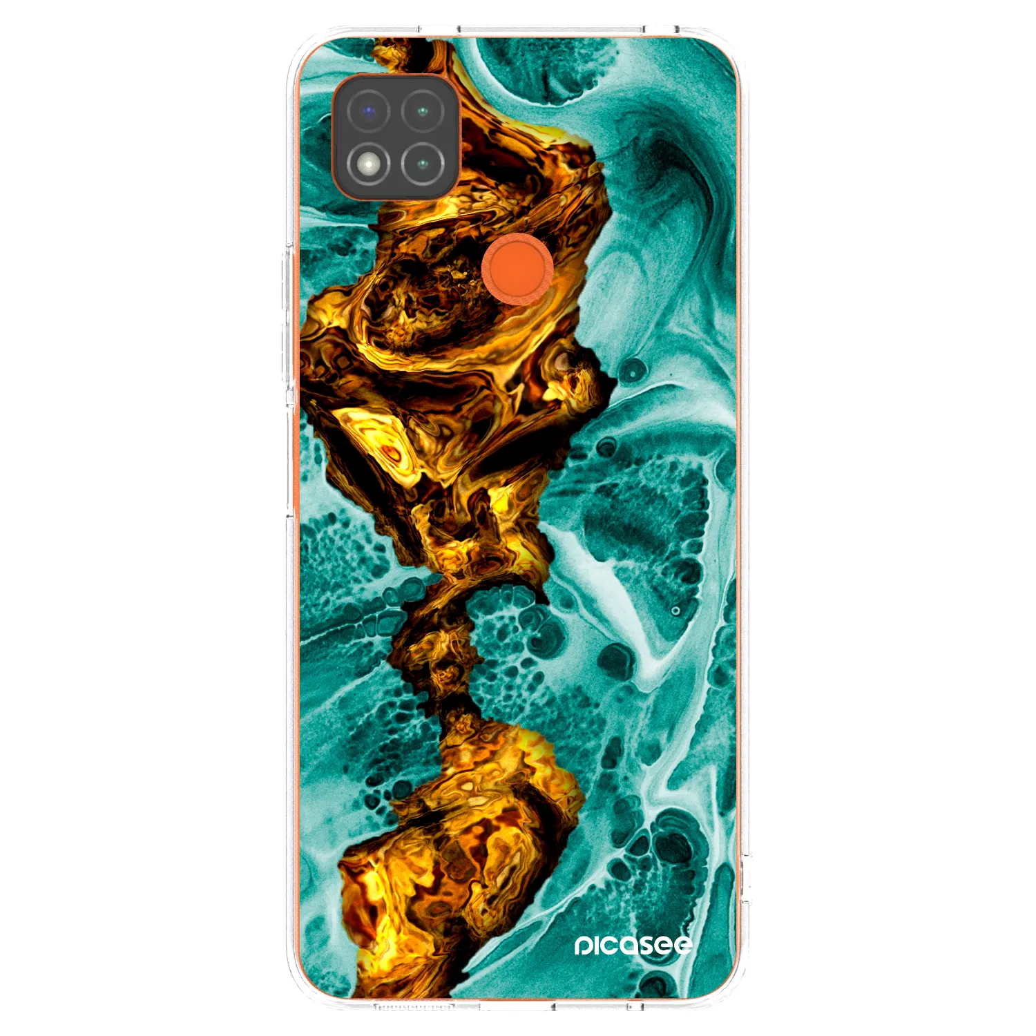 Picasee silikonska prozirna maskica za Xiaomi Redmi 9C - Goldsky
