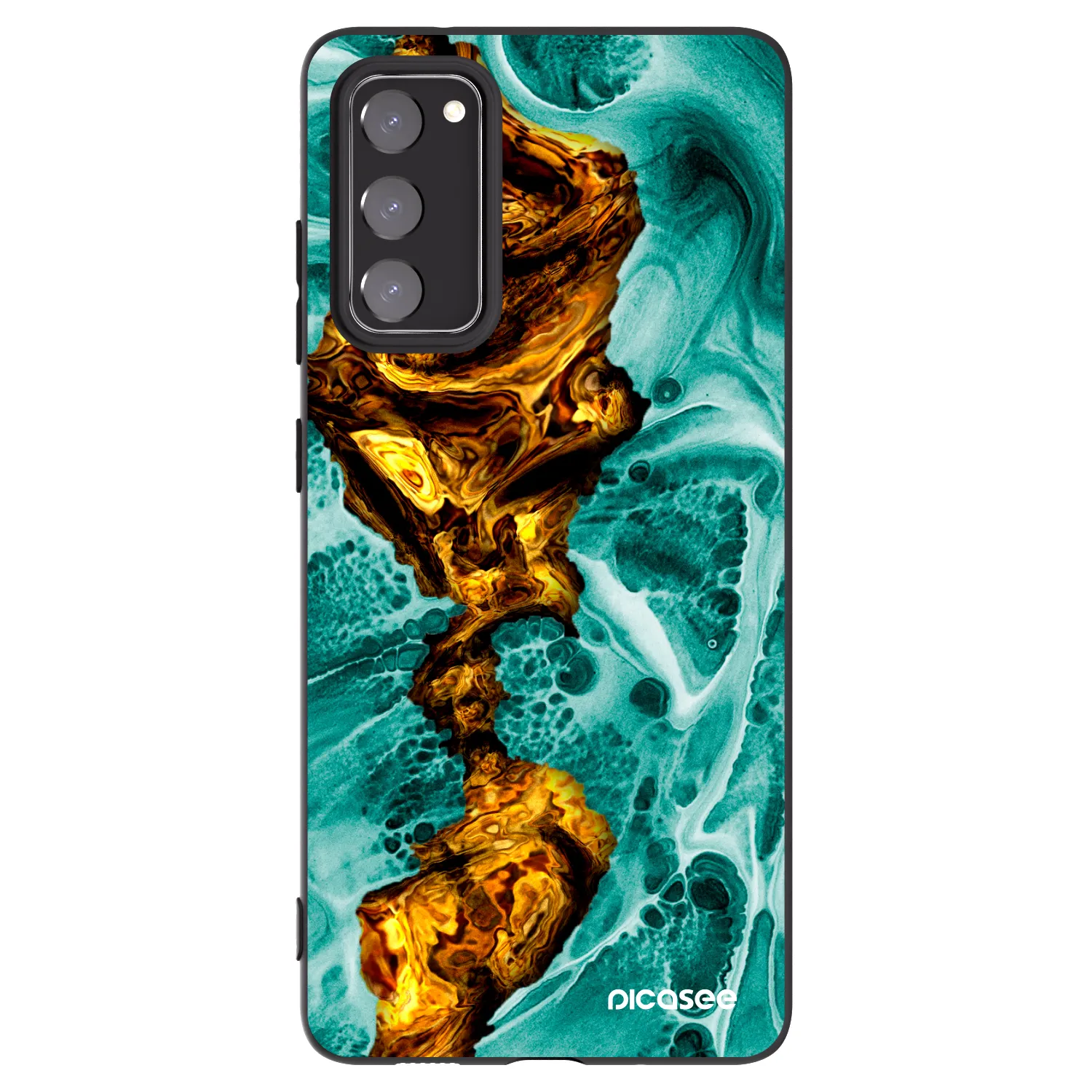 Picasee crna silikonska maskica za Samsung Galaxy S20 FE - Goldsky