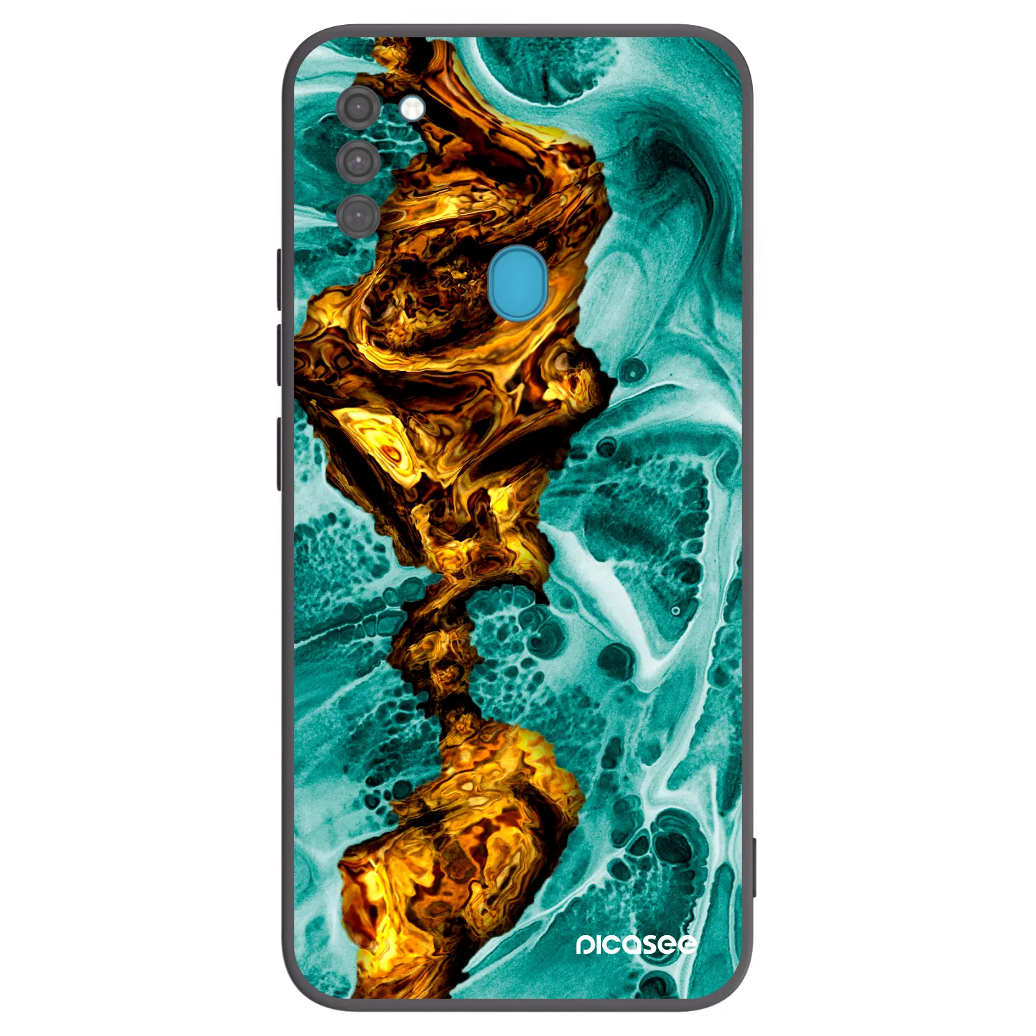 Picasee crna silikonska maskica za Samsung Galaxy M11 - Goldsky
