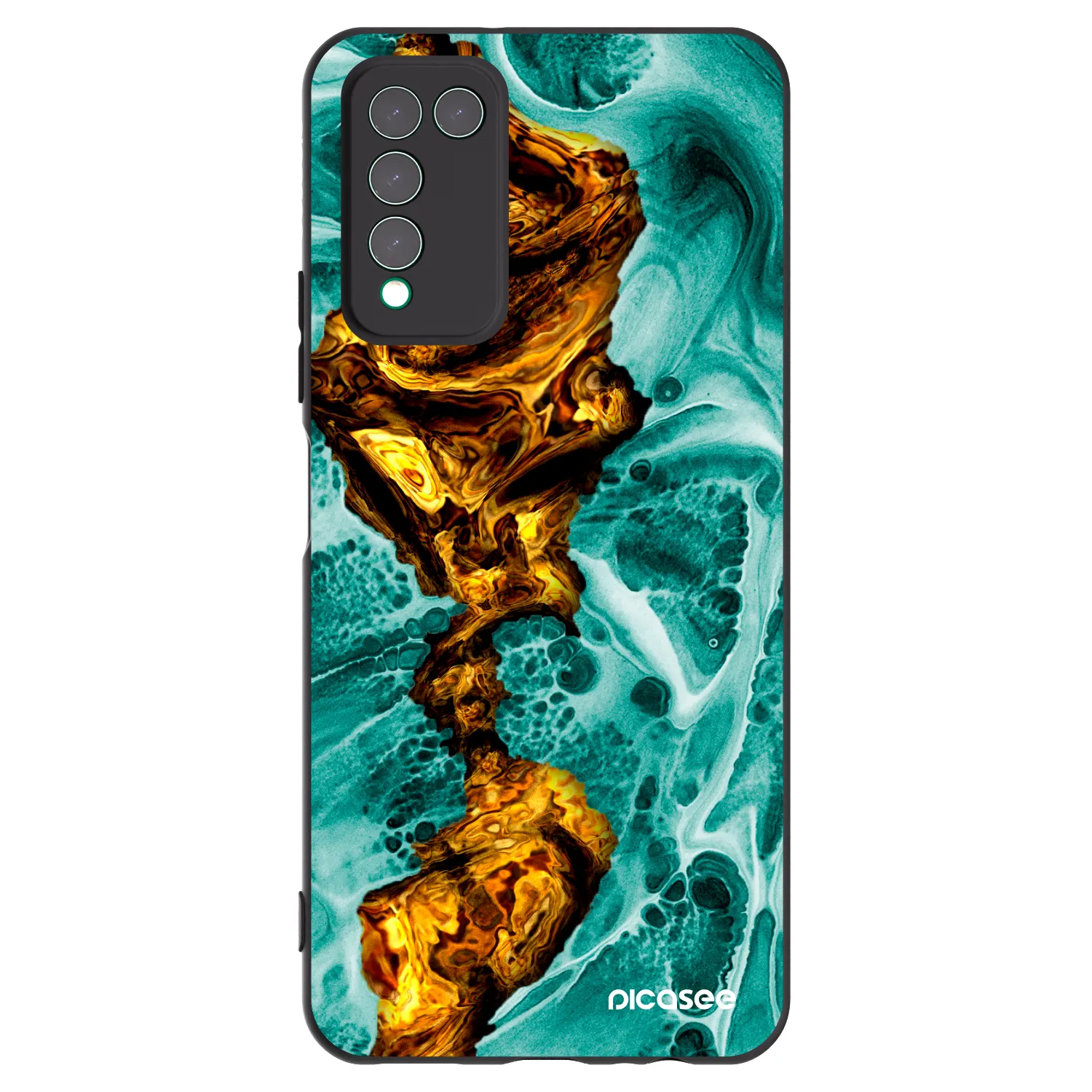 Picasee crna silikonska maskica za Honor 10X Lite - Goldsky