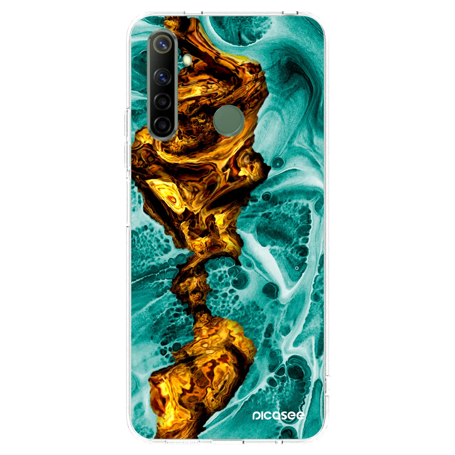 Picasee silikonska prozirna maskica za Realme 6i - Goldsky