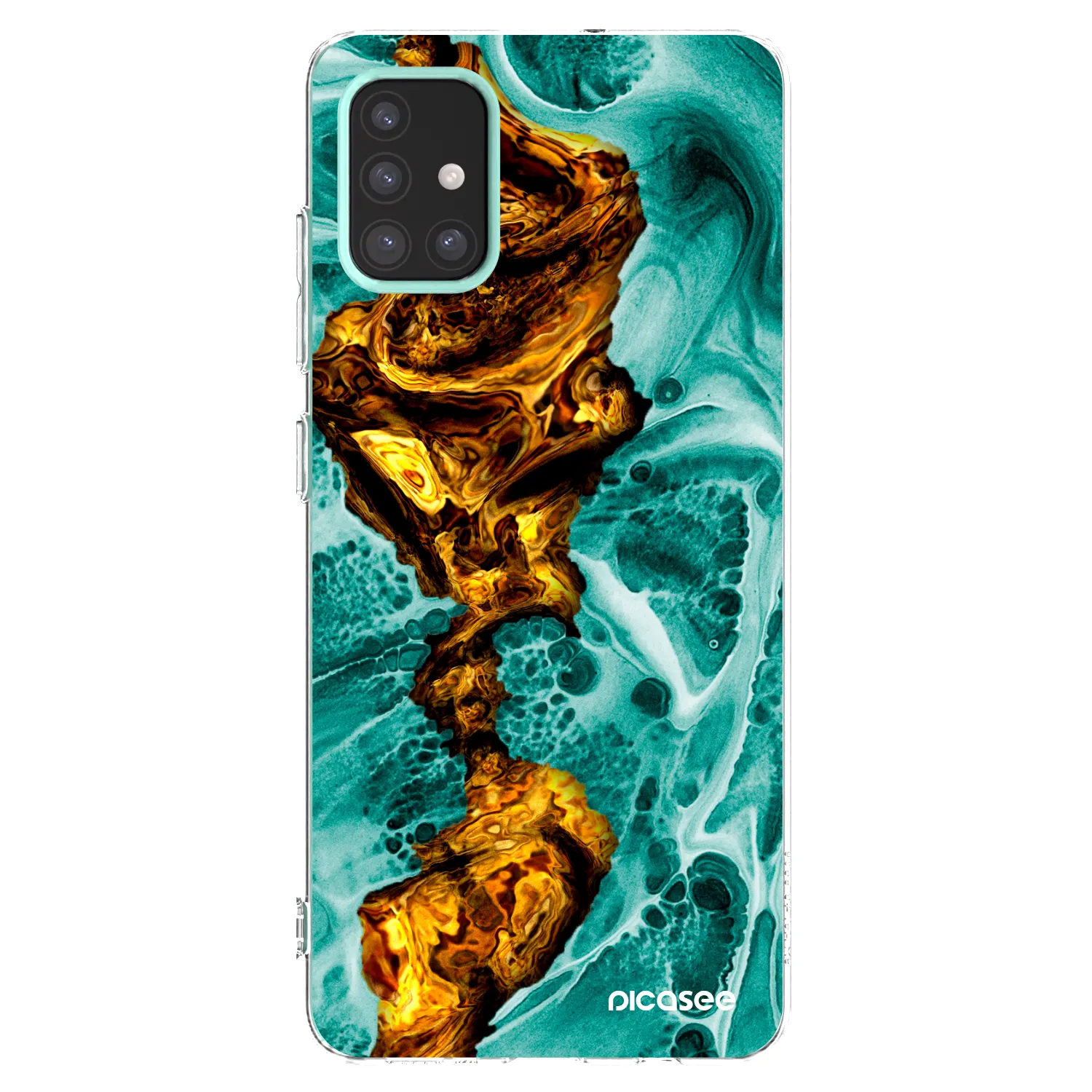 Picasee silikonska prozirna maskica za Samsung Galaxy M31s - Goldsky
