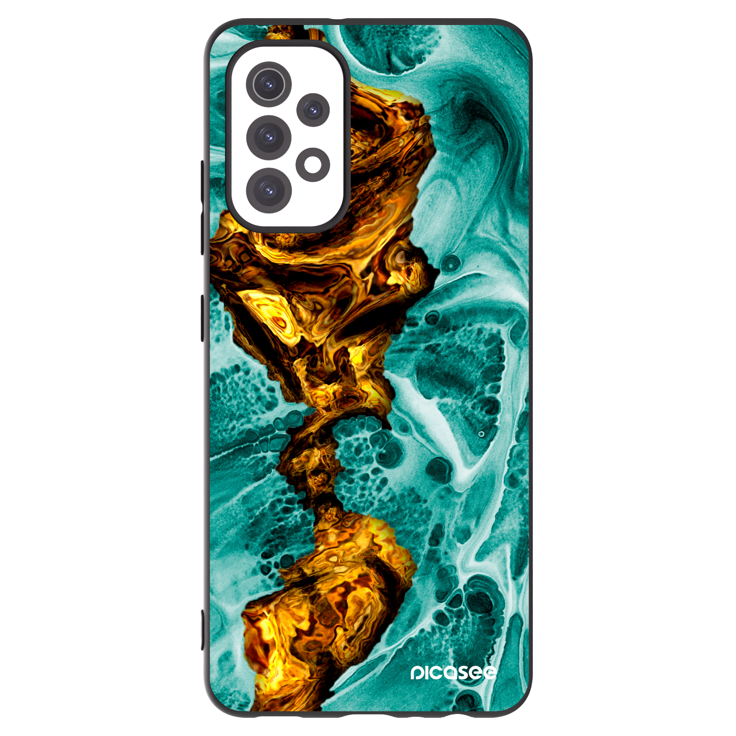 Picasee crna silikonska maskica za Samsung Galaxy A32 5G A326B - Goldsky