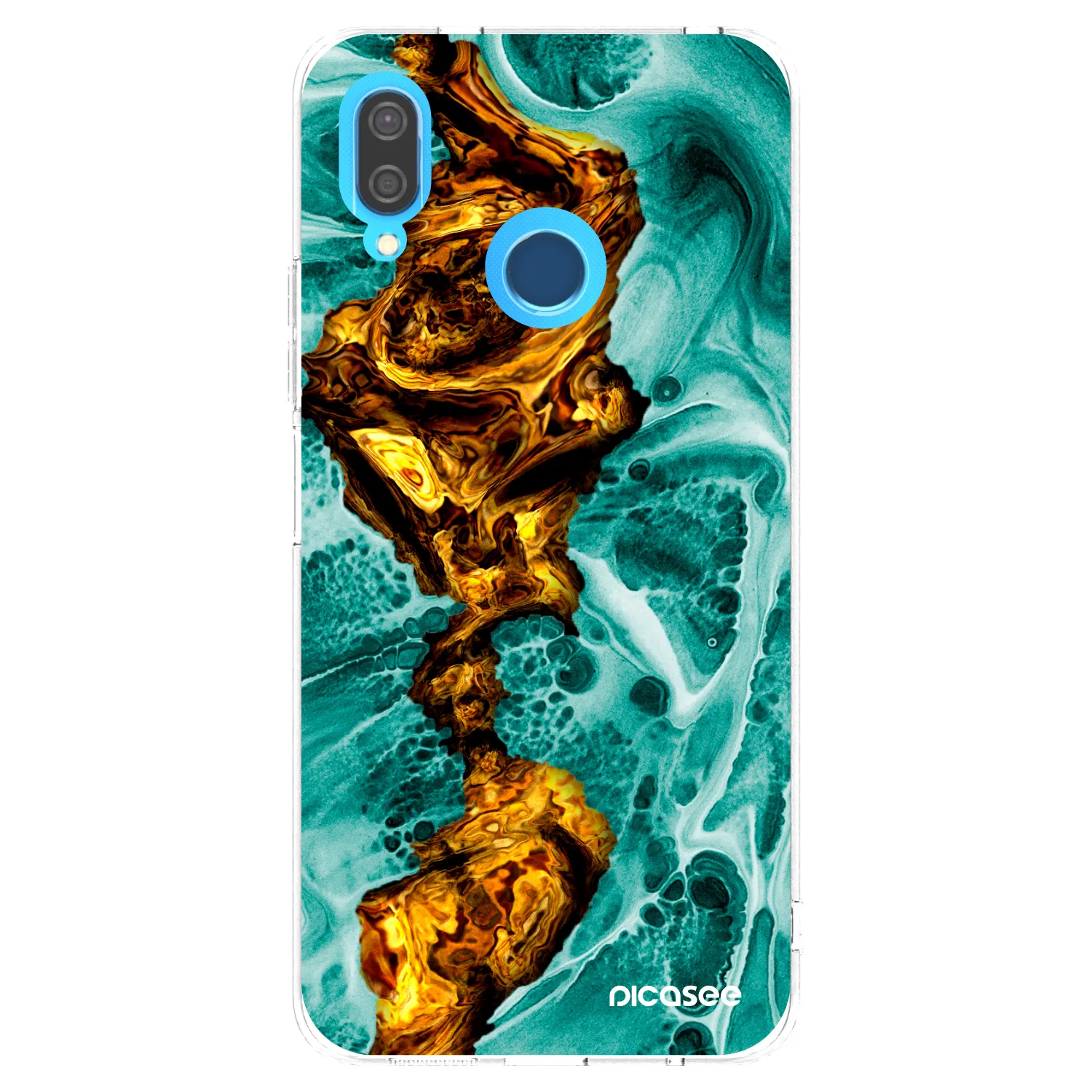 Picasee silikonska prozirna maskica za Huawei P20 Lite - Goldsky