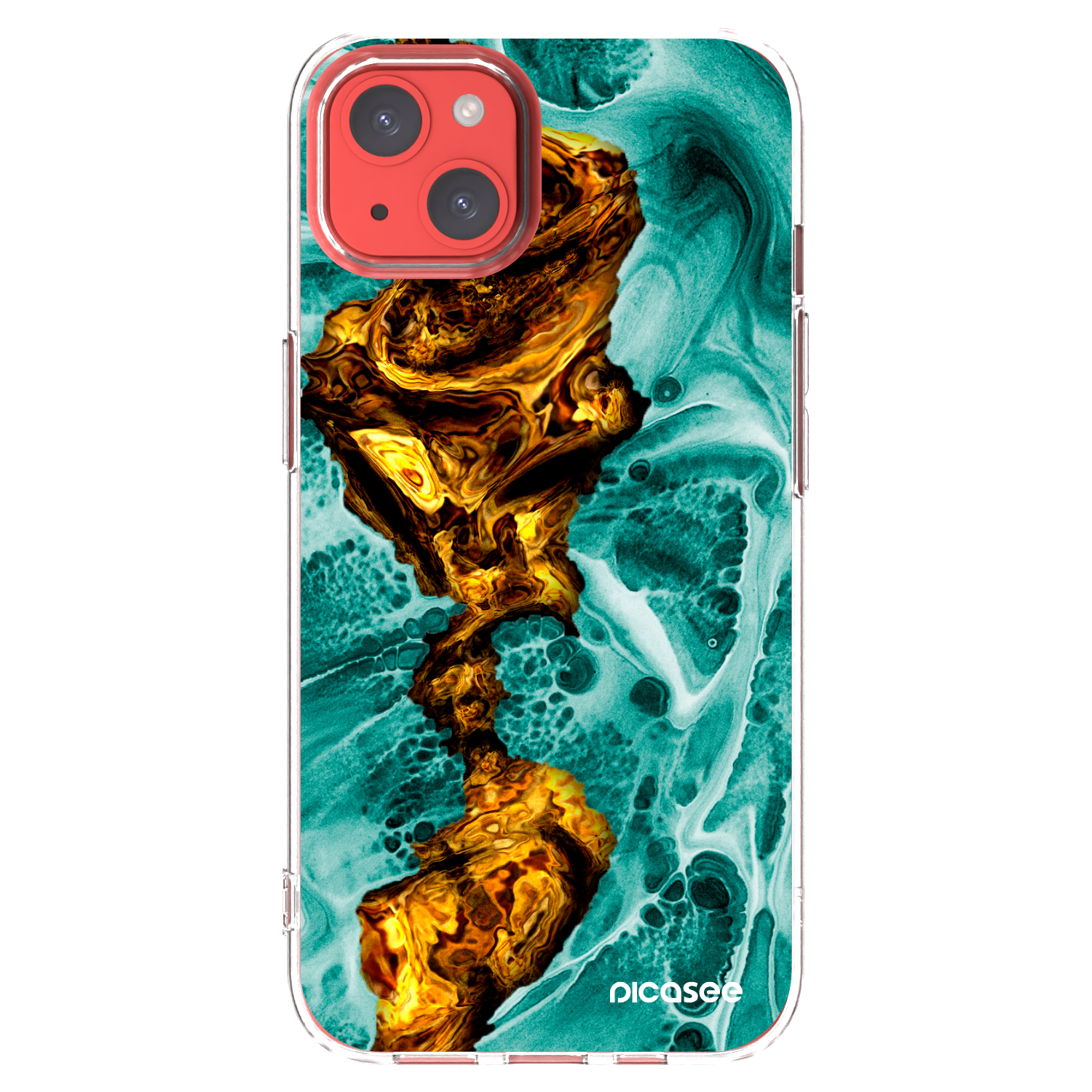 Picasee silikonska prozirna maskica za Apple iPhone 13 - Goldsky