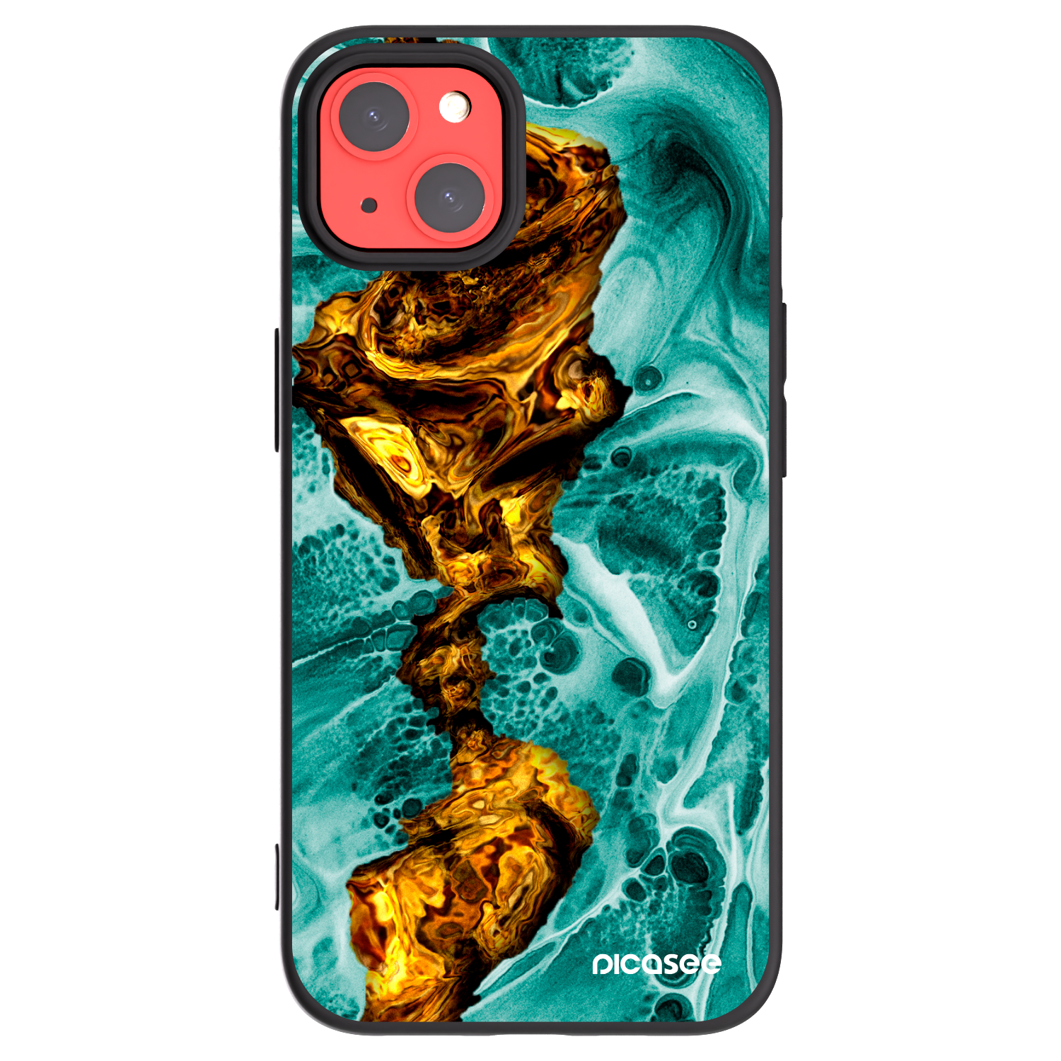 Picasee crna silikonska maskica za Apple iPhone 13 - Goldsky