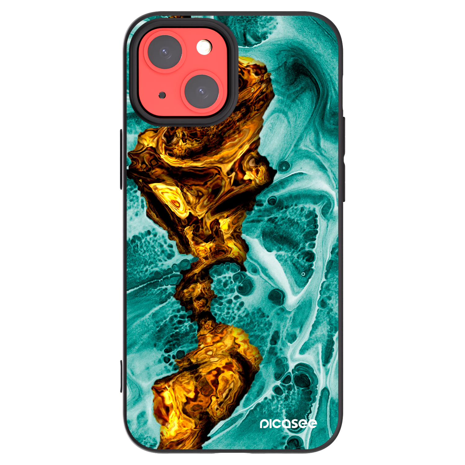 Picasee crna silikonska maskica za Apple iPhone 13 mini - Goldsky