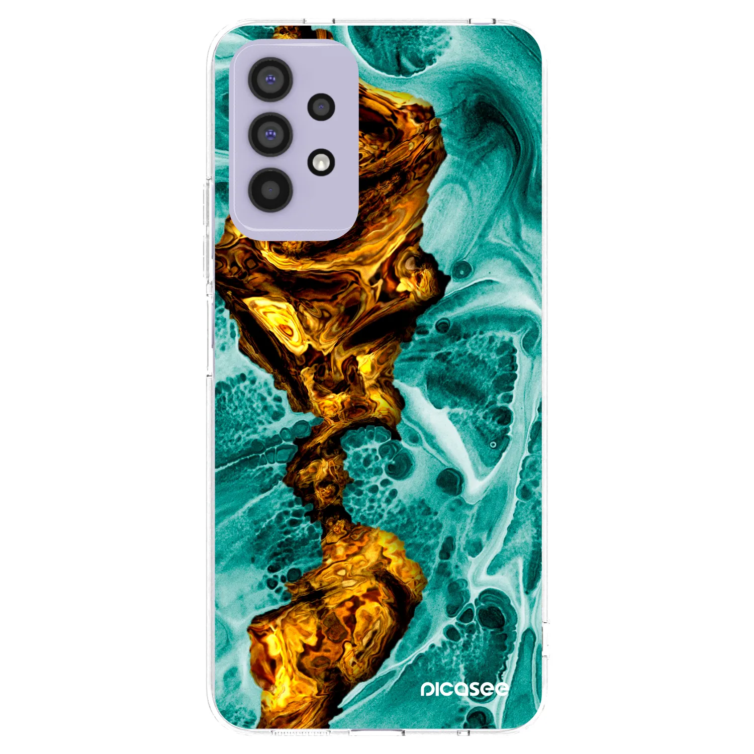 Picasee silikonska prozirna maskica za Samsung Galaxy A32 4G SM-A325F - Goldsky