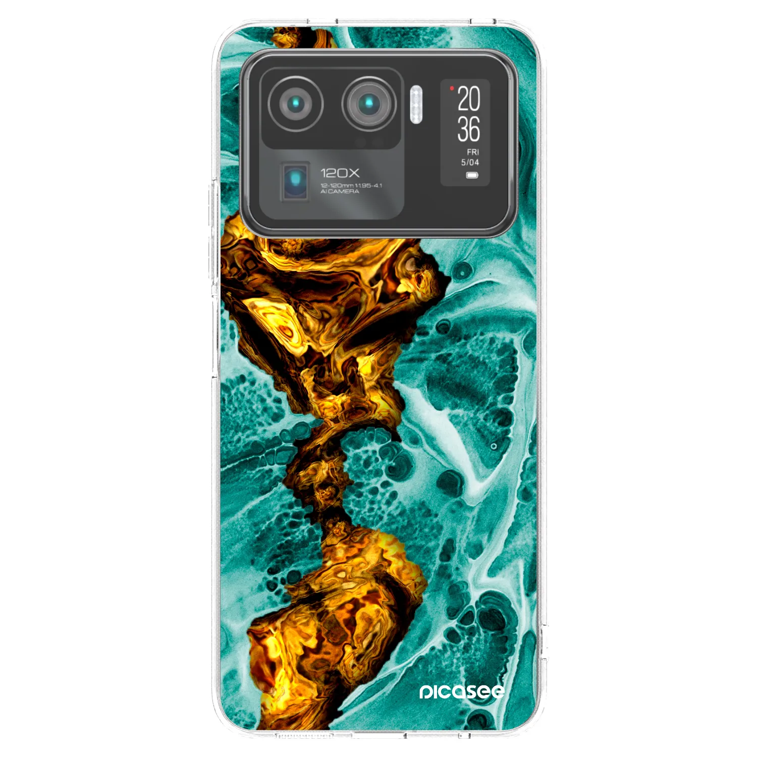 Picasee silikonska prozirna maskica za Xiaomi Mi 11 Ultra - Goldsky