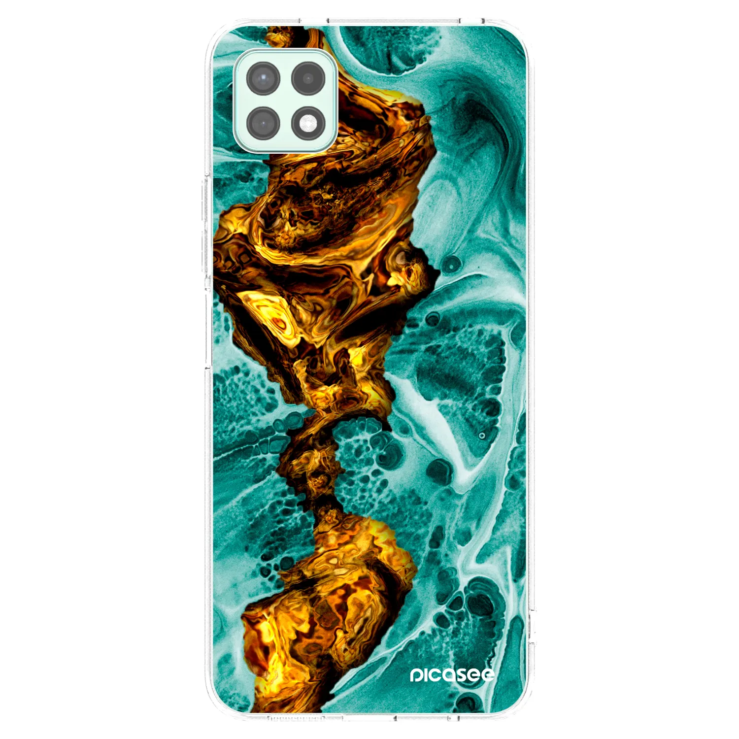 Picasee silikonska prozirna maskica za Samsung Galaxy A22 A226B 5G - Goldsky
