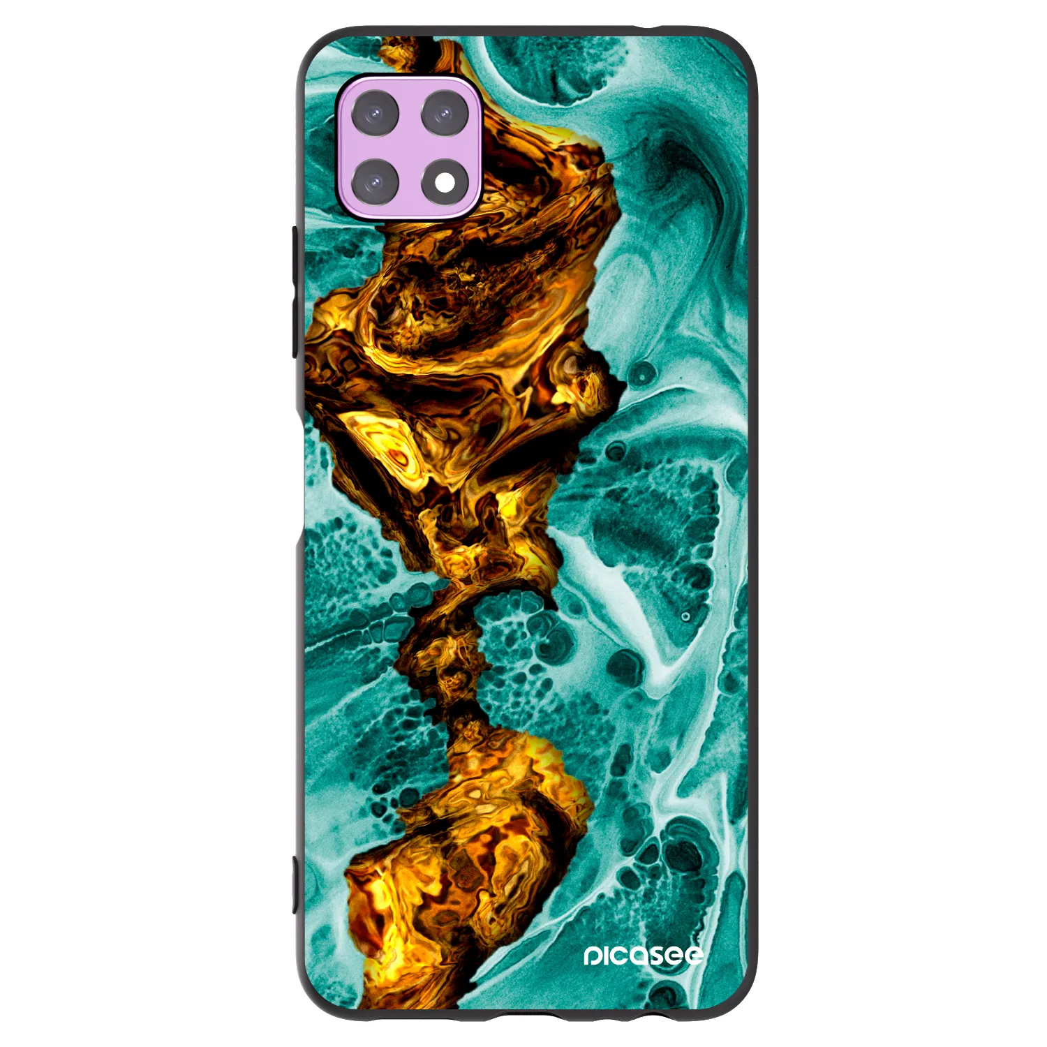 Picasee crna silikonska maskica za Samsung Galaxy A22 A226B 5G - Goldsky